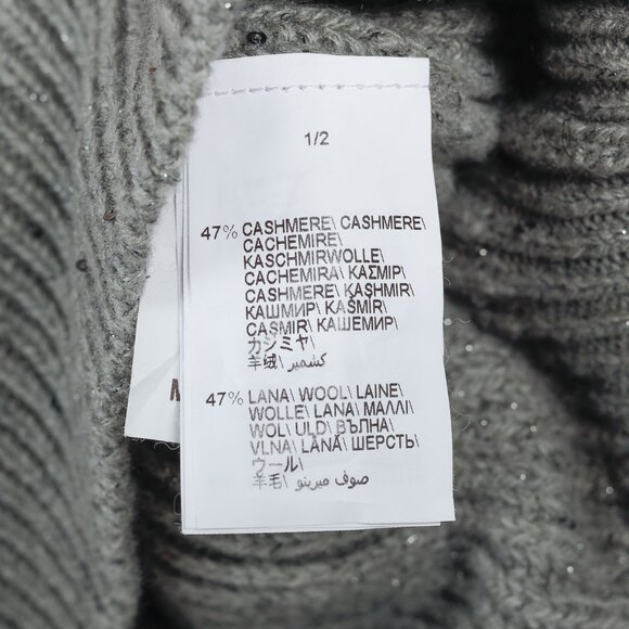 Brunello Cucinelli Grey Cashmere-Blend Sequin Turtleneck Sweater - Picture 10 of 12